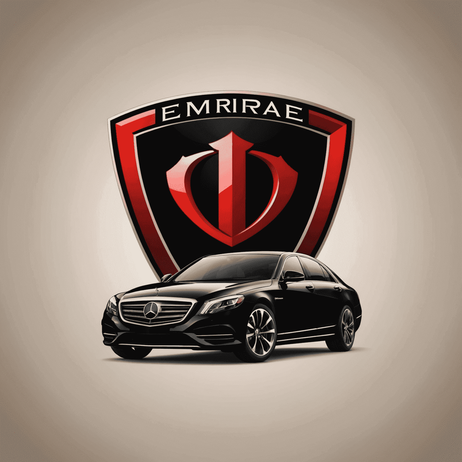 SuperiorScar Emirate Car Rental logo featuring a stylized luxury car silhouette in red and black